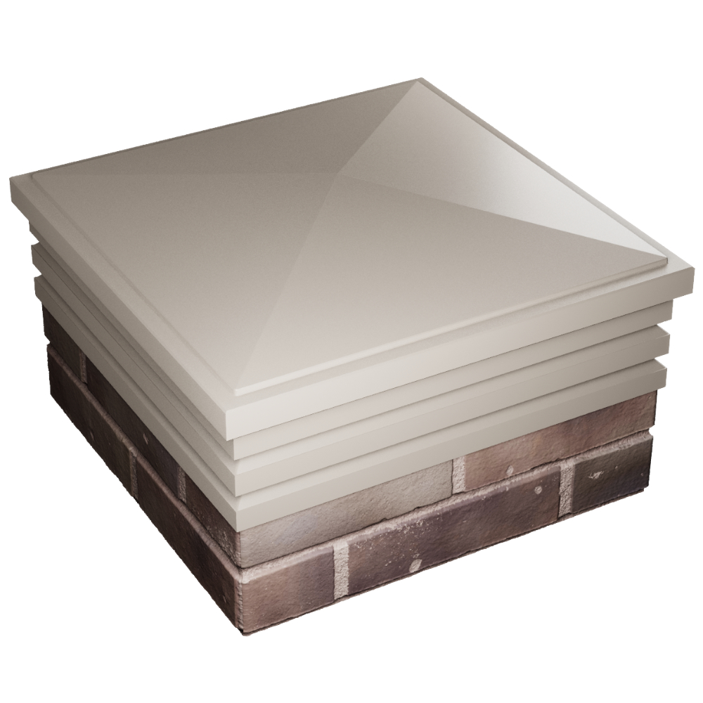 Колпак Zking Бона ХайТек Бежевый на столб 2х2 кирпича (513х513мм) в Якутске фото