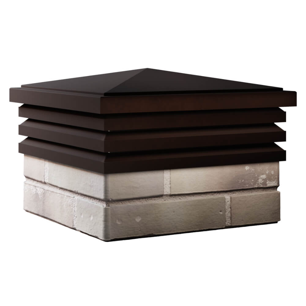 Колпак Zking Бона ХайТек Коричневый на столб 1.5х1.5 кирпича (385х385мм) в Якутске фото