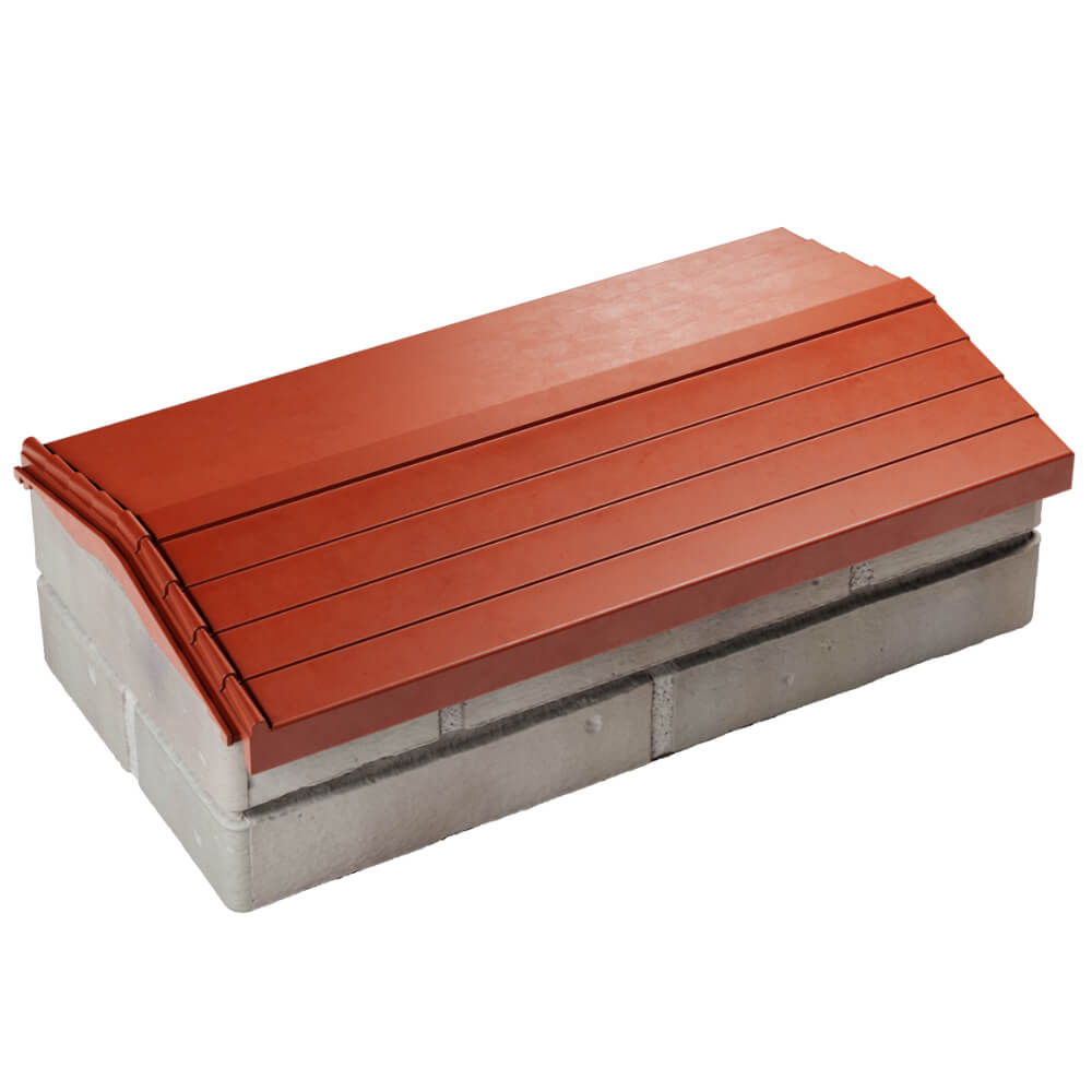 Парапет Zking Бона ХайТек Красный с посадкой на 1 кирпич (200/225/255мм) в Якутске фото