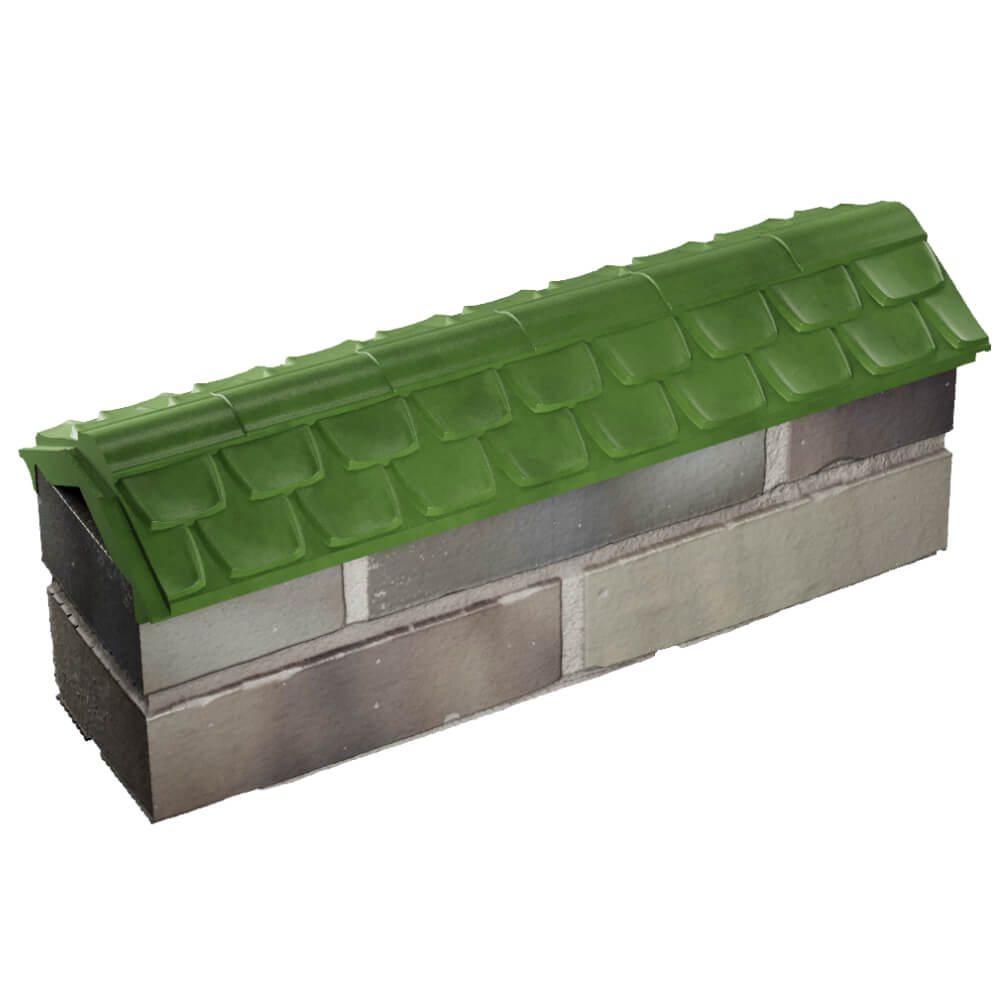 Парапет Zking Эльбрус Зеленый с посадкой на 0.5 кирпича (130мм) в Якутске фото